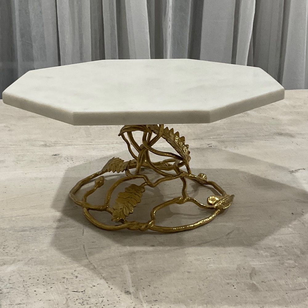 Michael Aram White and Gold Cake Stand